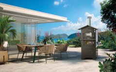 Samostatně stojící trouba na dřevo Fontana Forni GUSTO 57x45