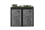 Boxy na 2 popelnice - Model FLORA / STEEL / LEAF Decor