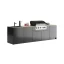 Kitchen Boxy - Venkovní kuchyně KB360 - Montáž (typ kuchyně): Montáž ke stěně, Pracovní deska: Barva/Dekor: Polyrey T006, Barva dveří a bočnic: Premium TIGER ROSSO, Model Grilu: Grandhall MAXIM G5, Baterie, dřez: Polar White