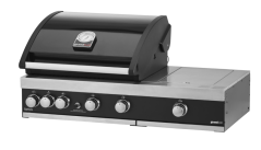 Vestavný plynový gril GrandHall PREMIUM G4 PLUS s bočním infračerveným hořákem
