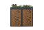 Boxy na 2 popelnice - Model FLORA / STEEL / LEAF Decor
