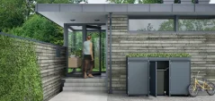 Boxy na 5 popelnic - Model FLORA / STEEL