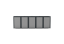 Boxy na 5 popelnic - Model HATCH / STEEL / FLAT Decor - Barva: RAL 7016 ( Antracit ), Barva dekoru: Imitace rzi