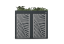 Boxy na 2 popelnice - Model FLORA / STEEL / LEAF Decor