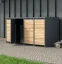 Box na 1 popelnici - Model HATCH / WOOD - Barva: RAL 7045 ( Světle-Šedá)