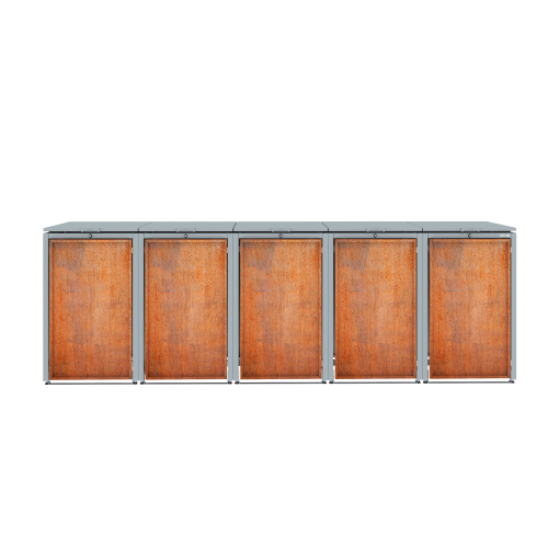 Box na 1 popelnici - Model HATCH 01 / CORTEN