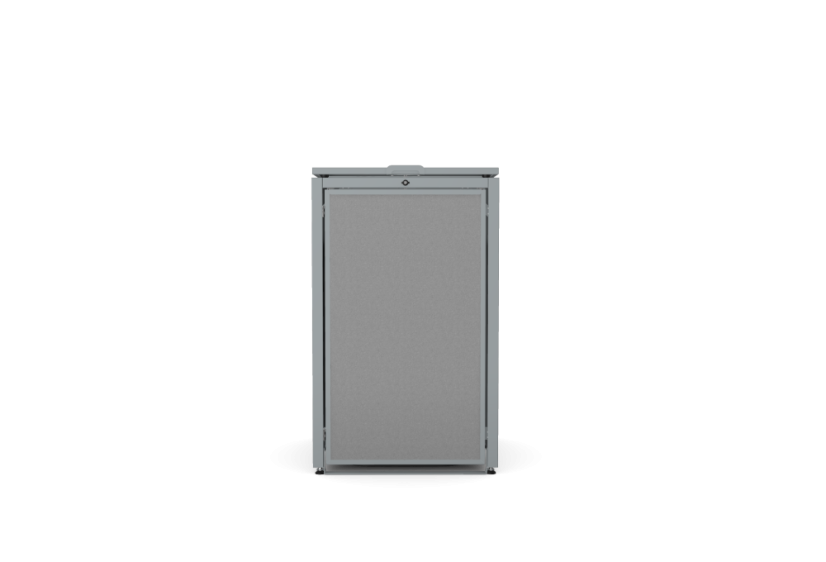 Box na 1 popelnici - Model HATCH / STEEL / FLAT Decor - Barva: RAL 7016 ( Antracit ), Barva dekoru: Imitace rzi