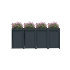 Boxy na 4 popelnice - Model FLORA / STEEL
