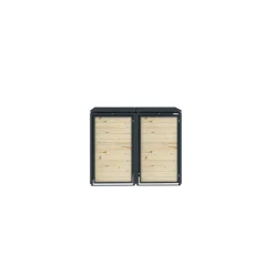 Boxy na 2 popelnice - Model HATCH / WOOD