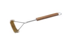 Grilovací kartáč GrandHall Triangl s bambusovou rukojetí