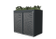 Boxy na 2 popelnice - Model FLORA / STEEL / LEAF Decor