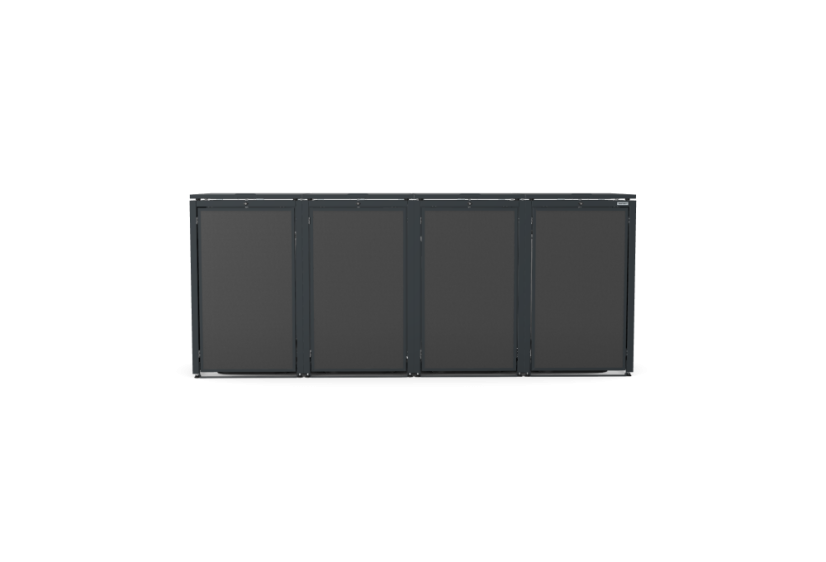 Boxy na 4 popelnice - Model HATCH / STEEL / FLAT Decor