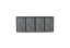 Boxy na 4 popelnice - Model HATCH / STEEL / LEAF Decor - Barva: RAL 7016 ( Antracit ), Barva dekoru: Imitace rzi