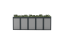 Boxy na 5 popelnic - Model FLORA / STEEL / FLAT Decor