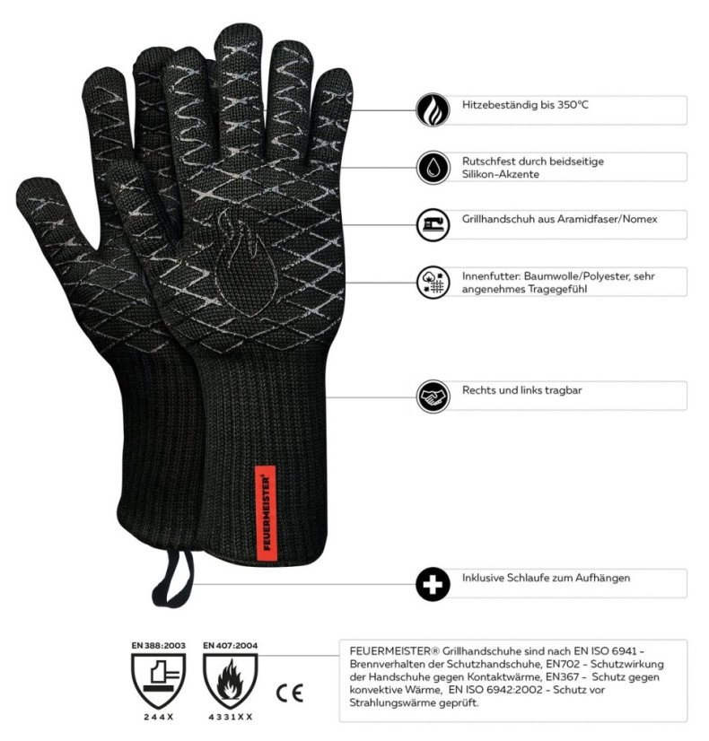 Kevlarové grilovací rukavice BBQ Premium (pár)