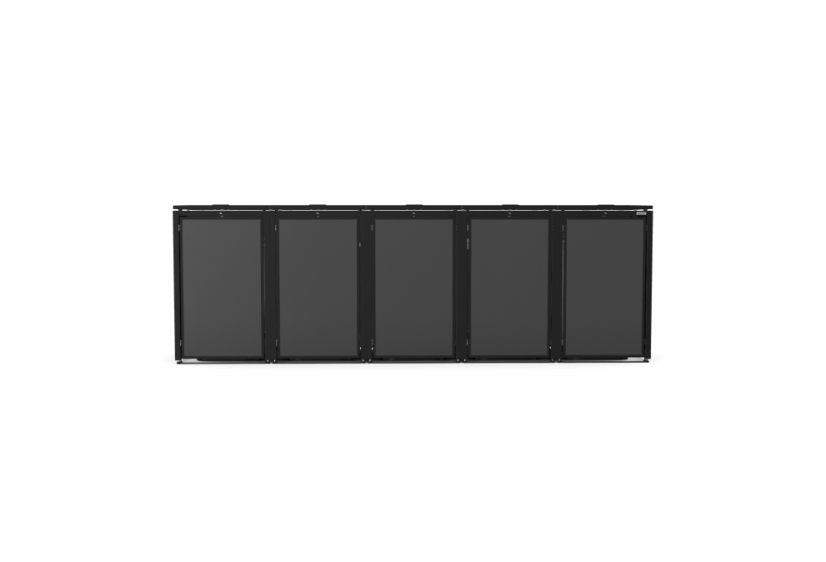 Boxy na 5 popelnic - Model HATCH / STEEL / FLAT Decor - Barva: RAL 7045 ( Světle-Šedá), Barva dekoru: Šedá