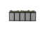 Boxy na 5 popelnic - Model FLORA / STEEL / FLAT Decor