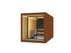 Venkovní sauna PREMIUM HPL / Corten Steel