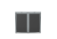 Boxy na 2 popelnice - Model HATCH / STEEL / FLAT Decor - Barva: RAL 7016 ( Antracit ), Barva dekoru: Černá