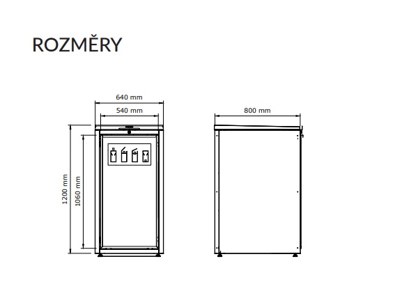 ParcelBOXY domácí schránka na balíky / WOOD - Barva: RAL 9005 ( Černá)