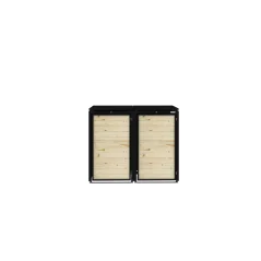 Boxy na 2 popelnice - Model HATCH / WOOD