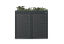 Boxy na 2 popelnice - Model FLORA / STEEL / LEAF Decor