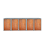 Box na 1 popelnici - Model HATCH 01 / CORTEN - Barva: RAL 9005 ( Černá)