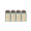 Boxy na 4 popelnice - Model FLORA / WOOD - Barva: RAL 7016 ( Antracit )
