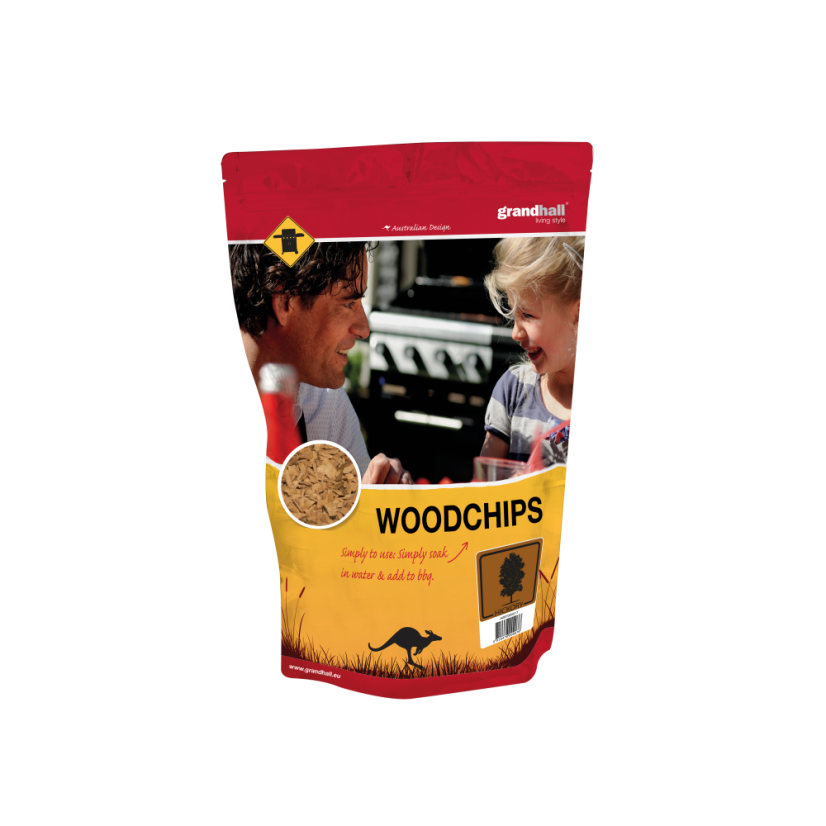 Dřevěné udící lupínky GrandHall bílý ořech - vhodné pro hovězí, vepřové, žebra, kotlety a drůbež