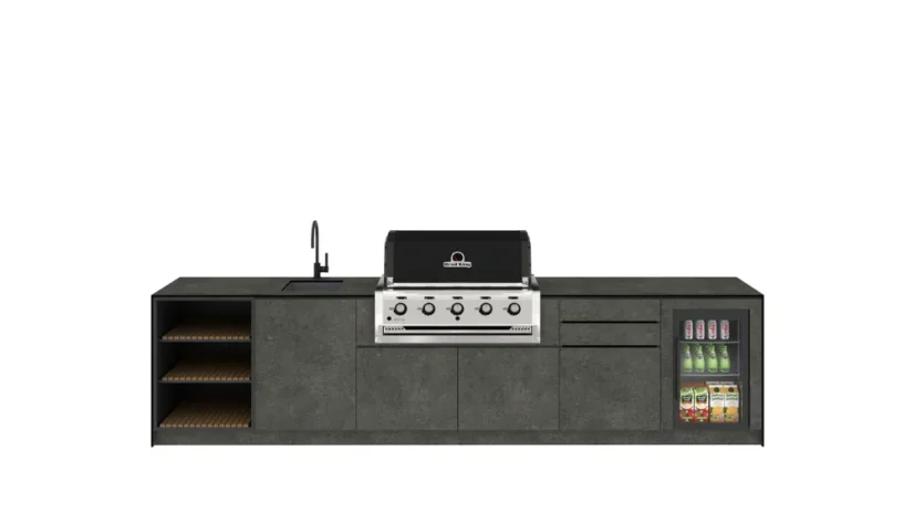 Kitchen boxy - Venkovní kuchyně SET Premium Black Rock 360