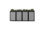 Boxy na 4 popelnice - Model FLORA / STEEL / FLAT Decor
