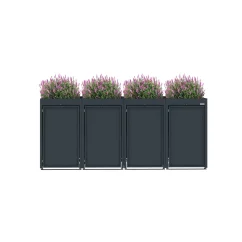Boxy na 4 popelnice - Model FLORA / STEEL