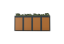 Boxy na 4 popelnice - Model FLORA / STEEL / FLAT Decor