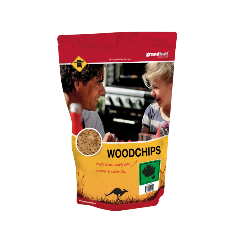 Dřevěné udící lupínky GrandHall jablko - vhodné pro ryby, drůbež, pernatou zvěř, vepřové, šunku a zeleninu