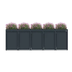 Boxy na 5 popelnic - Model FLORA / STEEL