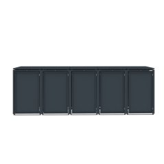 Boxy na 5 popelnic - Model HATCH 05 / STEEL