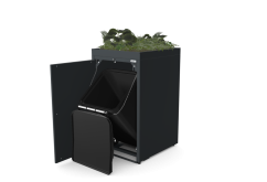Box na 1 popelnici - Model FLORA / STEEL