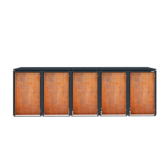 Box na 1 popelnici - Model HATCH 01 / CORTEN