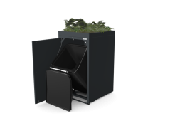 Box na 1 popelnici - Model FLORA / STEEL