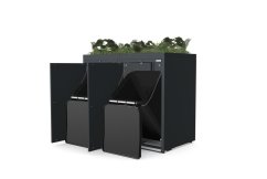Boxy na 2 popelnice - Model FLORA / STEEL