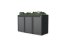 Boxy na 3 popelnice - Model FLORA / STEEL / FLAT Decor - Barva: RAL 7045 ( Světle-Šedá), Barva dekoru: Imitace rzi