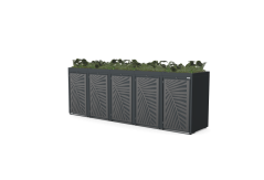 Boxy na 5 popelnic - Model FLORA / STEEL / LEAF Decor