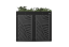 Boxy na 2 popelnice - Model FLORA / STEEL / LEAF Decor