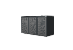 Boxy na 3 popelnice - Model HATCH / STEEL / LEAF Decor
