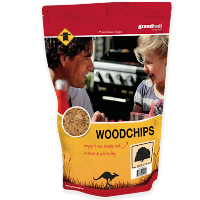 Dřevěné udící lupínky GrandHall buk -  vhodné pro drůbež, vepřové, hovězí a zvěřinu