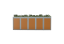 Boxy na 5 popelnic - Model FLORA / STEEL / FLAT Decor