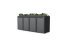 Boxy na 4 popelnice - Model FLORA / STEEL / FLAT Decor