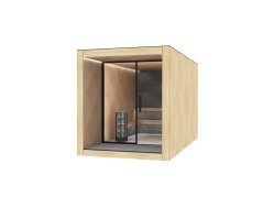 Venkovní sauna PREMIUM HPL / Přírodní dub