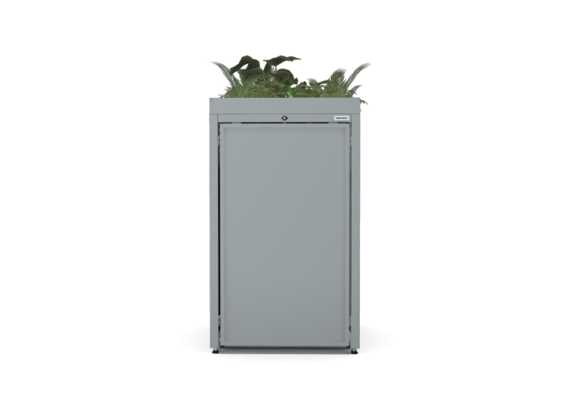 Box na 1 popelnici - Model FLORA / STEEL - Barva: RAL 7016 ( Antracit )
