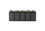Boxy na 5 popelnic - Model FLORA / STEEL / FLAT Decor